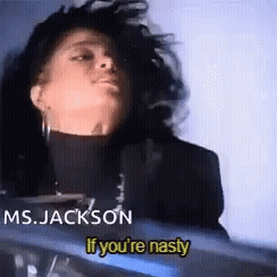 A Close Up Of A Woman 'S Face With The Words `` If You 'Re Nasty '' . GIF