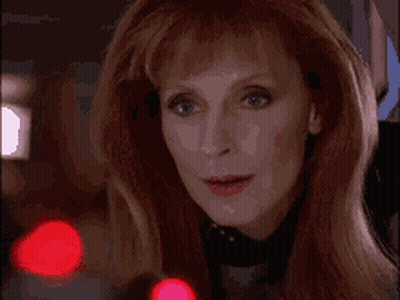A Close Up Of A Woman 'S Face With The Words It Did N't Fail The Test GIF