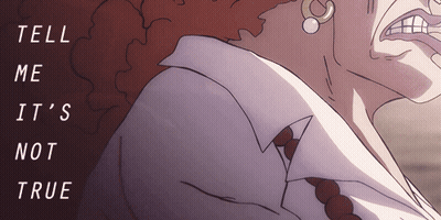 A Close Up Of A Woman 'S Face With The Words Tell Me It 'S Not True Below It GIF