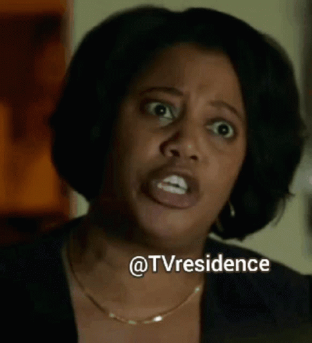 A Close Up Of A Woman 'S Face With The Words @Tvresidence Below It GIF
