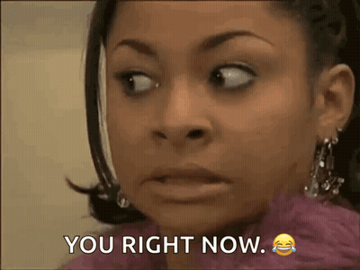 A Close Up Of A Woman 'S Face With The Words You Right Now Below It GIF