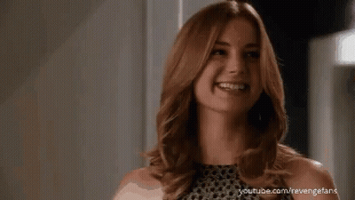 A Close Up Of A Woman 'S Face With The Words Youtube.com/revengefans In The Corner GIF
