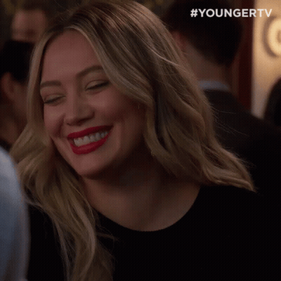 A Close Up Of A Woman 'S Face With #Youngertv Written On The Bottom Right GIF