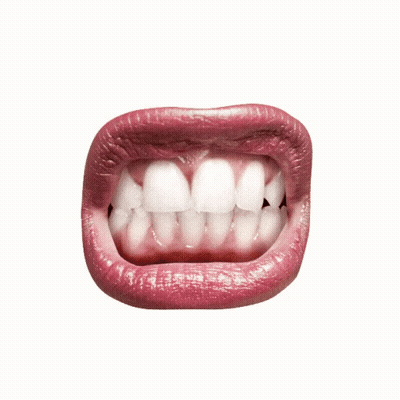 A Close Up Of A Woman 'S Mouth With A White Background GIF
