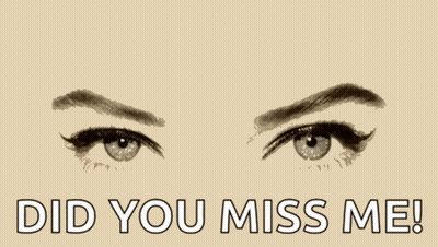 A Close Up Of A Woman 'S Mouth With The Words Did You Miss Me Written Below It GIF