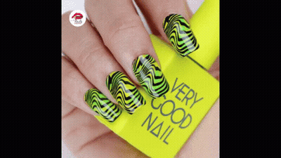 A Close Up Of A Woman 'S Nails With A Very Good Nail Polish GIF