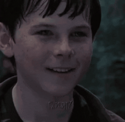 A Close Up Of A Young Boy 'S Face With A Watermark On His Neck That Says " Taperiz " GIF