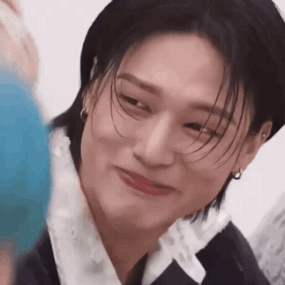 A Close Up Of A Young Man Making A Funny Face . GIF