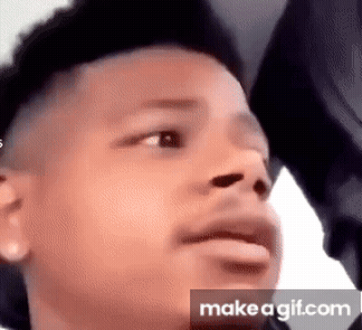 A Close Up Of A Young Man 'S Face Making A Funny Face On Make A Gif . GIF