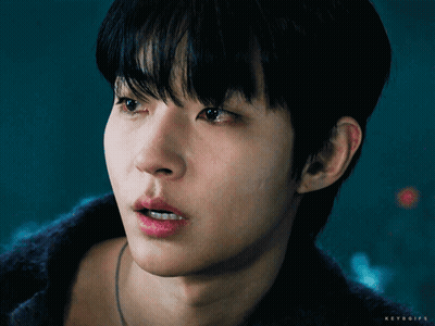A Close Up Of A Young Man 'S Face With The Words Keyboifs Written Below Him GIF