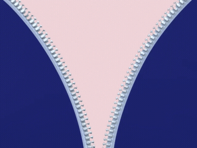 A Close Up Of A Zipper With A Pink And Blue Background GIF