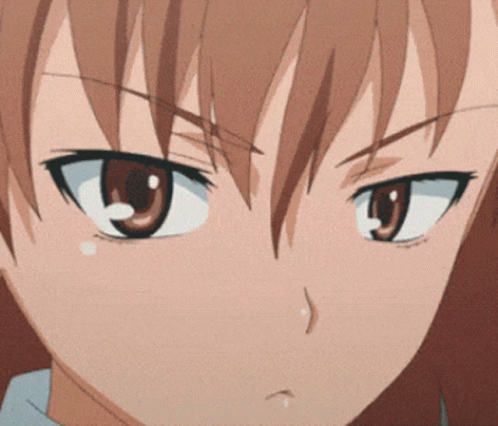 A Close Up Of An Anime Character 'S Face With A Serious Look On His Face GIF