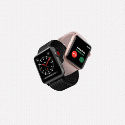 A Close Up Of An Apple Watch With A Red Circle In The Center GIF