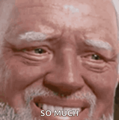 A Close Up Of An Elderly Man 'S Face With A Beard And The Words `` So Much '' Written On It . GIF