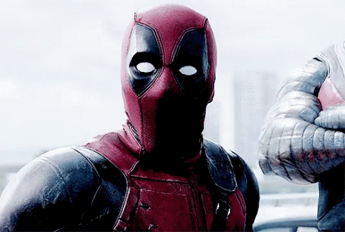 A Close Up Of Deadpool Giving A Thumbs Up Sign GIF