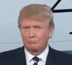 A Close Up Of Donald Trump In A Suit And Tie Making A Funny Face . GIF