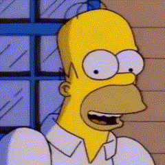 Close Up Of Homer Face With Mouth Open GIF