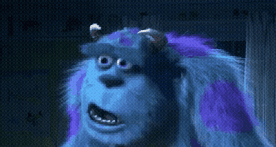 A Close Up Of Sulley From Monsters Inc With His Mouth Open GIF
