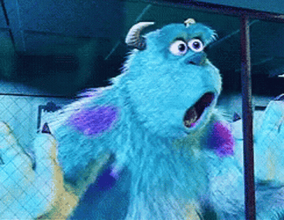 A Close Up Of Sulley From Monsters Inc With Its Mouth Open GIF
