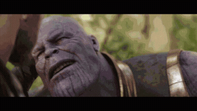 A Close Up Of Thanos ' Face In Avengers Infinity War . GIF