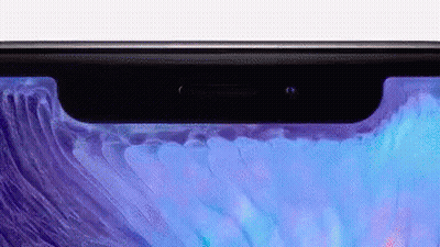 A Close Up Of The Front Of A Phone With A Blue Background GIF