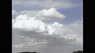 A Cloudy Sky With The Words Laat Texture Did N't Load On The Bottom GIF