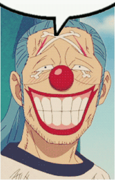 A Clown With A Big Smile And A Speech Bubble GIF