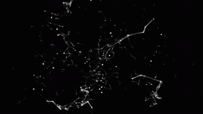 A Cluster Of White Lines And Dots On A Black Background GIF