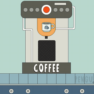 A Coffee Machine With A Cup Of Coffee On Top GIF
