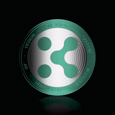 A Coin With A Globe On It That Says One Kyoto On It GIF