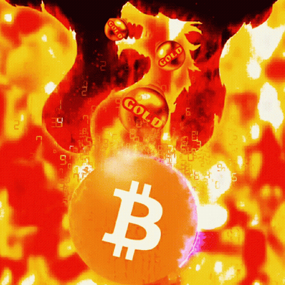 A Coin With The Letter B On It Is Surrounded By Bubbles That Say Gold GIF