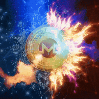 A Coin With The Letter M On It Is On Fire GIF