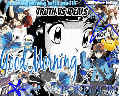 A Collage Of Anime Characters And The Words Good Morning GIF