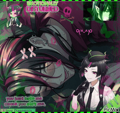 A Collage Of Anime Characters With The Words Emotionally Disturbed GIF