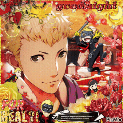 A Collage Of Anime Characters With The Words Goodnight Written In Red GIF