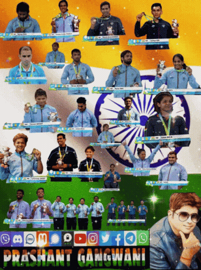 A Collage Of Athletes With The Name Prashant Gangwani GIF