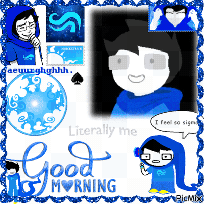 A Collage Of Cartoon Characters With The Words Good Morning Literally Me GIF