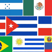 A Collage Of Flags Including Cuba Mexico And Uruguay GIF