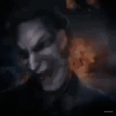 A Collage Of Images Of A Man With A Joker Face GIF