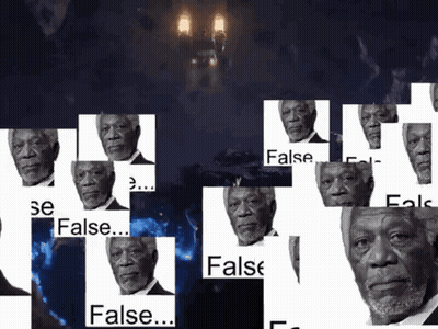 A Collage Of Images Of A Man With The Word False On The Bottom GIF