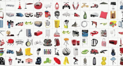 A Collage Of Images Of Various Items Including A Chair And A Bag GIF
