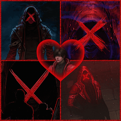 A Collage Of Images With A Red Heart In The Center GIF