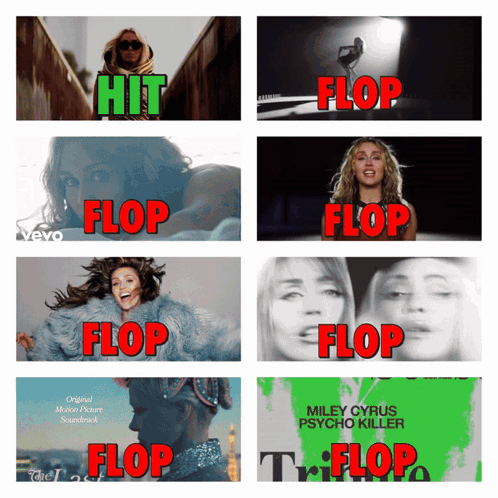 A Collage Of Images With The Word Flop On Them GIF