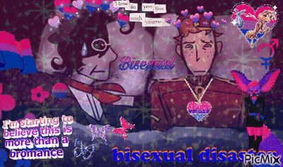 A Collage Of Images With The Words Bisexual Disa Picmix On The Bottom GIF