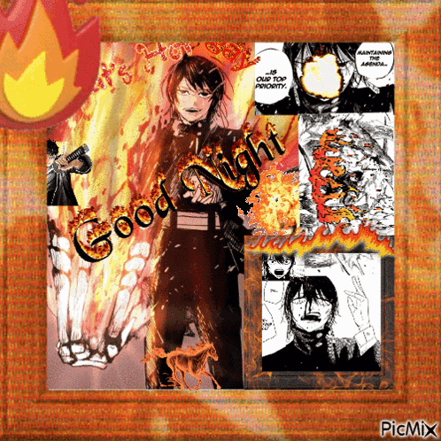 A Collage Of Images With The Words Good Night Written In The Middle GIF