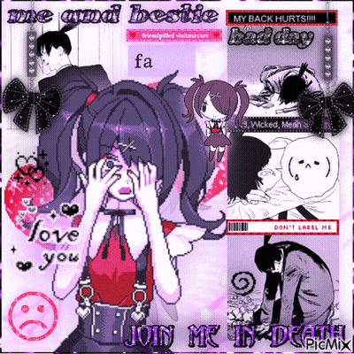 A Collage Of Images With The Words " Join Me In Death " GIF