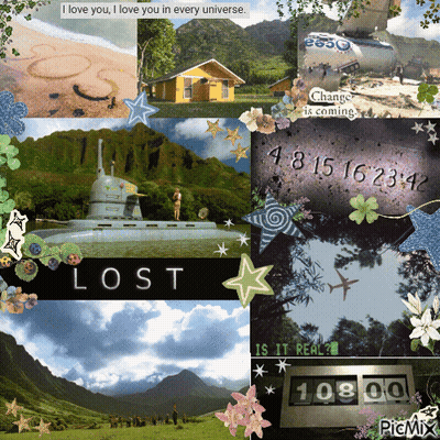 A Collage Of Pictures With The Word Lost On The Bottom GIF