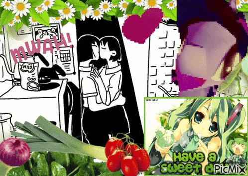 A Collage Of Pictures With The Words Have A Sweet Picmix At The Top GIF