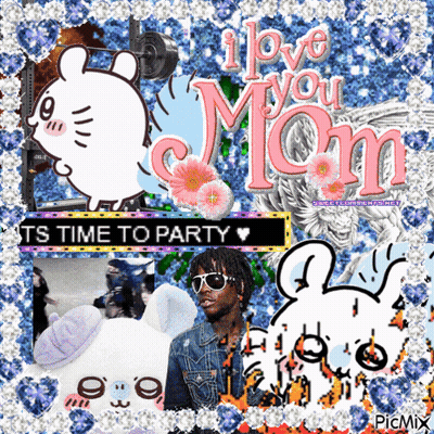 A Collage Of Pictures With The Words I Love You Mom GIF