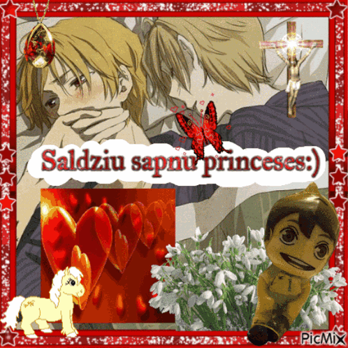 A Collage Of Pictures With The Words Saldziu Sapnur Princeses On The Top GIF